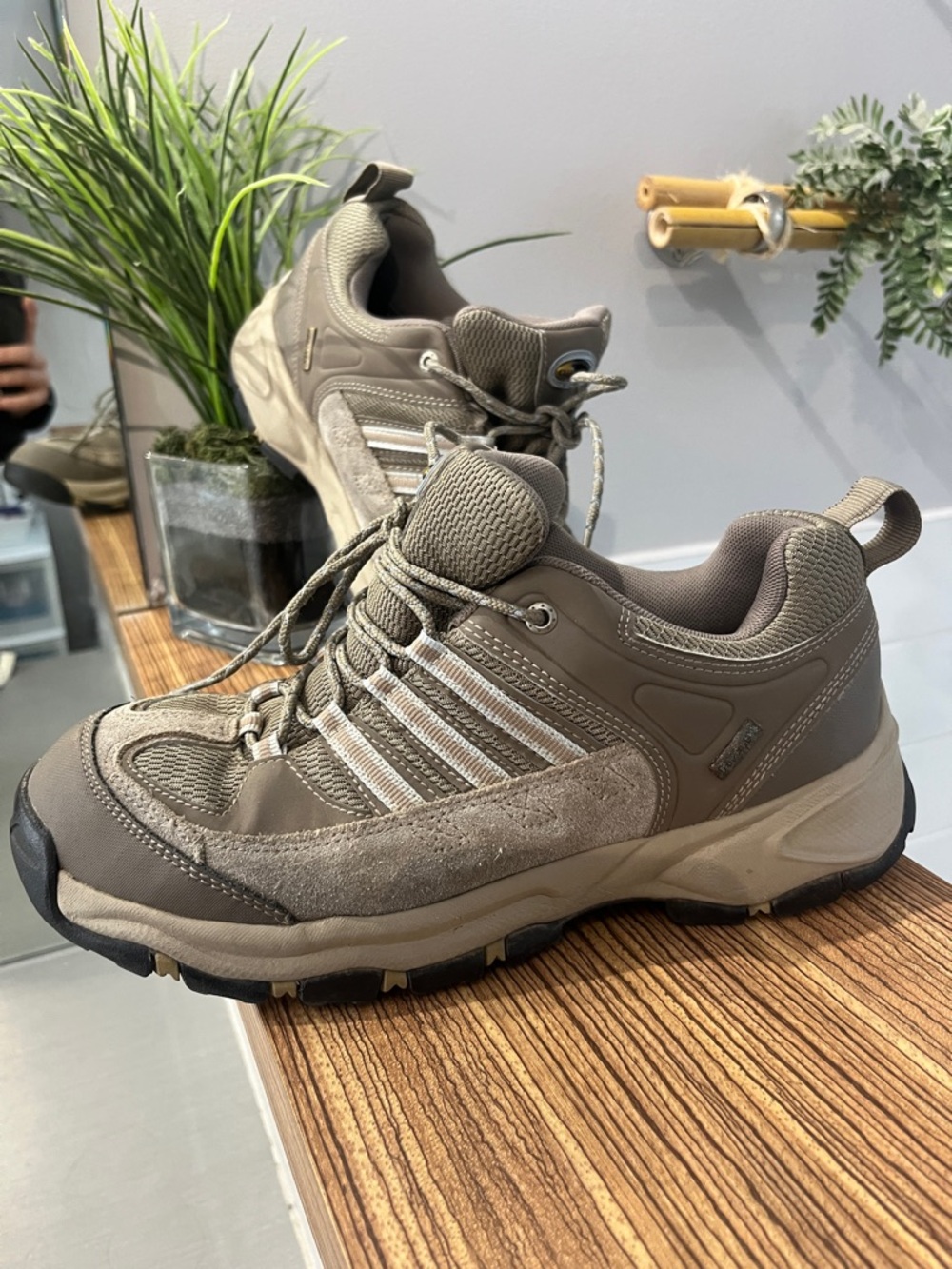 Adidas Taupe Outdoor Trail Sneakers